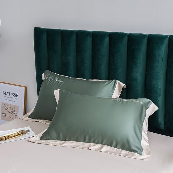 pillow case 600tc luxury tencel satin silk embroidery pillowcase cover sack pillowslip bedding multi-color optional 2pcs #/
pillow case 600tc luxury tencel satin silk embroidery pillowcase cover sack pillowslip bedding multi-color optional 2pcs #/