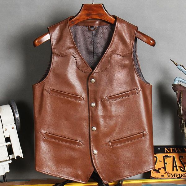 men's vests handsome motorcycle genuine cowhide leather vest fashion slim short layer jacket plus size m-4xl, Black;white
men's vests handsome motorcycle genuine cowhide leather vest fashion slim short layer jacket plus size m-4xl, Black;white