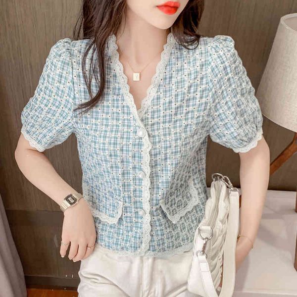 lace patchwork women casual sweet embroidered shirt fashion v-neck puff sleeve elegant women blouses 210515, White
lace patchwork women casual sweet embroidered shirt fashion v-neck puff sleeve elegant women blouses 210515, White