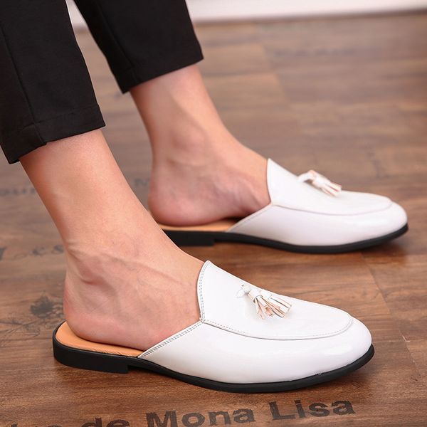 black half shoes for men mules slippers leather shoes casual shoes men fashion sapato social masculino mocassin homme chaussure
black half shoes for men mules slippers leather shoes casual shoes men fashion sapato social masculino mocassin homme chaussure