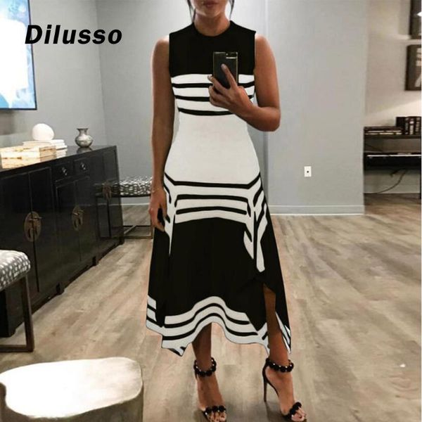 casual dresses women stripe sleeveless dress o-neck vestido midi party female autumn summer loose chic, Black;gray
casual dresses women stripe sleeveless dress o-neck vestido midi party female autumn summer loose chic, Black;gray