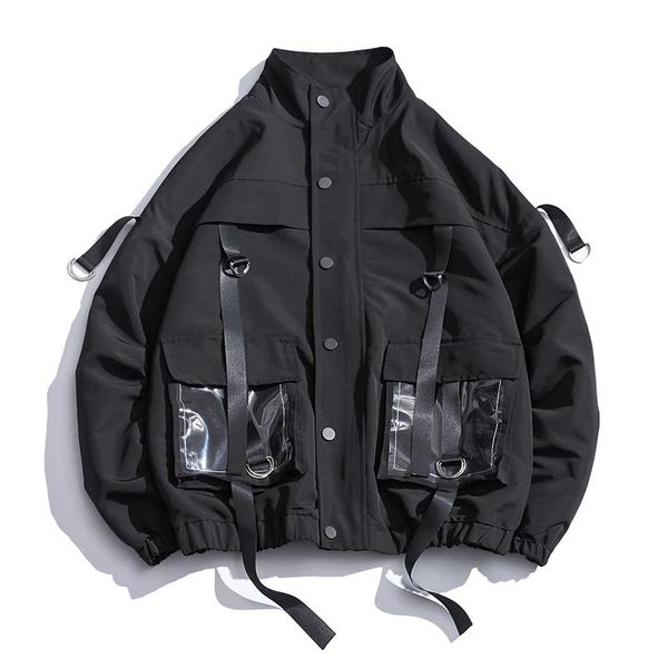 men's jackets 2021 men military jacket coats casual windbreaker ribbons pockets overalls bomber hip hop streetwear man outwear, Black;brown
men's jackets 2021 men military jacket coats casual windbreaker ribbons pockets overalls bomber hip hop streetwear man outwear, Black;brown