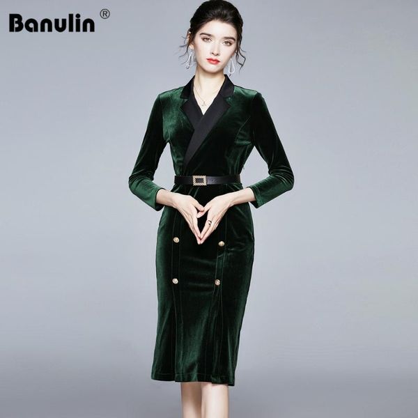 banulin autumn winter runway velvet office lady bodycon dress woman notched collar long sleeve buttons sheath vestidos casual dresses, Black;gray
banulin autumn winter runway velvet office lady bodycon dress woman notched collar long sleeve buttons sheath vestidos casual dresses, Black;gray