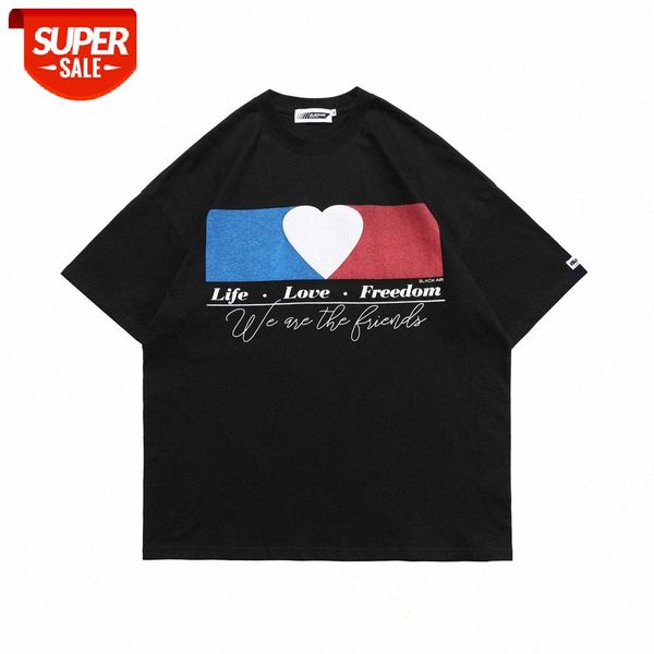 love print short-sleeved t-shirt men's european and american street flow loose round neck five-point sleeve summer half-sleeved #u56e, White;black
love print short-sleeved t-shirt men's european and american street flow loose round neck five-point sleeve summer half-sleeved #u56e, White;black