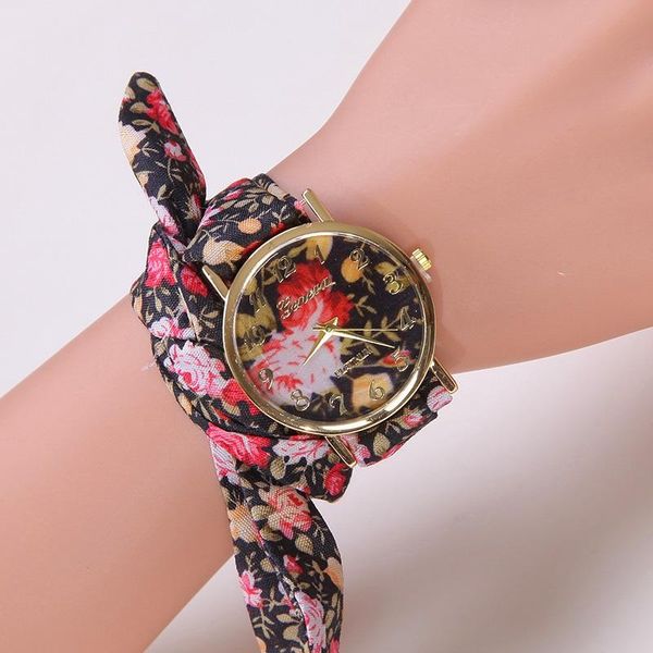 wristwatches woman fabric geneva flowers retro lace wristwatch women watch golden rim reloj dama fashion girl kids, Slivery;brown
wristwatches woman fabric geneva flowers retro lace wristwatch women watch golden rim reloj dama fashion girl kids, Slivery;brown