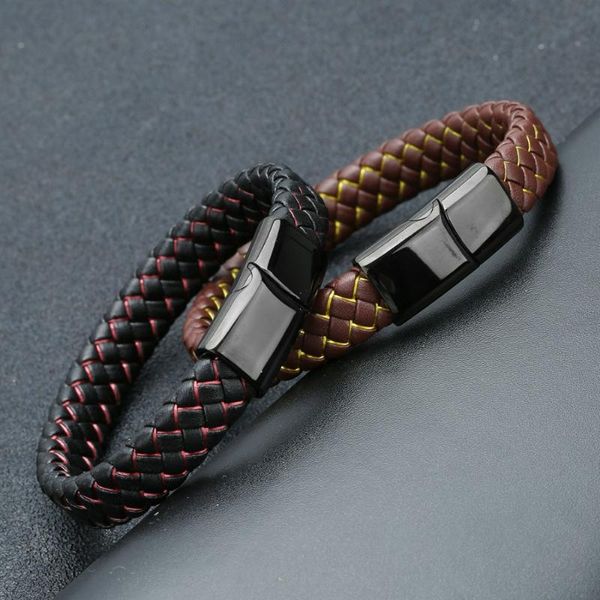 charm bracelets sauvoo 12mm width pu leather mens vintage stainless steel magnetic clasp bangle wrap bracelet pulseras hombre, Golden;silver
charm bracelets sauvoo 12mm width pu leather mens vintage stainless steel magnetic clasp bangle wrap bracelet pulseras hombre, Golden;silver