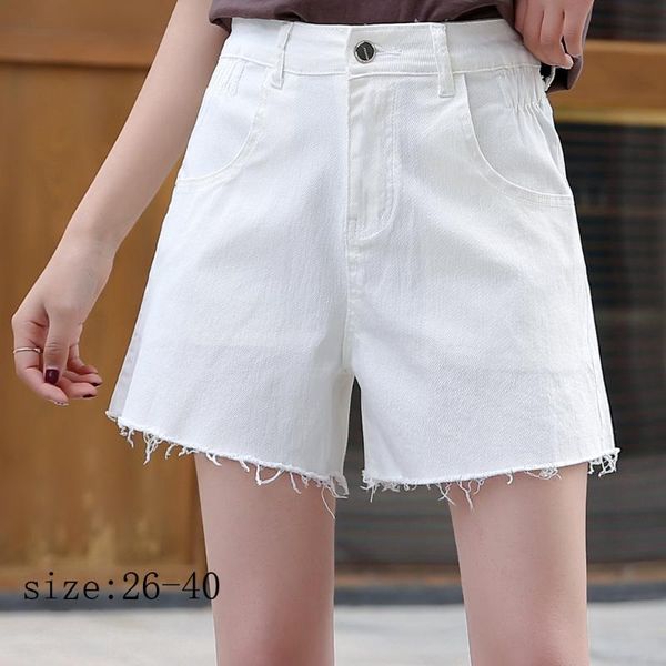 women's shorts women summer fat plus size female loose thin straight stretch casual 40, White;black
women's shorts women summer fat plus size female loose thin straight stretch casual 40, White;black
