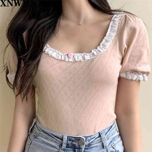 xnwmnz retro knitted women t-shirt elegant lace patchwork women tshirt vintage half sleeve tshirt harajuku tee 210623, White
xnwmnz retro knitted women t-shirt elegant lace patchwork women tshirt vintage half sleeve tshirt harajuku tee 210623, White