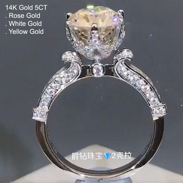 cluster rings 14k white gold 5 moissanite diamond ring women round crown vintage wedding party engagement anniversary ct d color, Golden;silver
cluster rings 14k white gold 5 moissanite diamond ring women round crown vintage wedding party engagement anniversary ct d color, Golden;silver