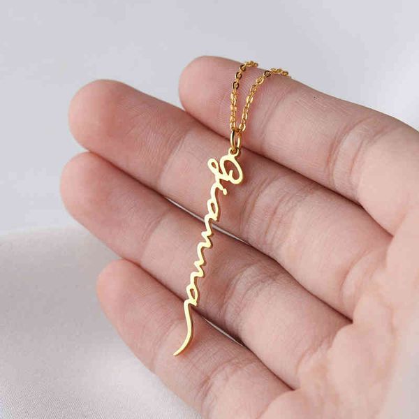 personalized signature name customized vertical handwriting nameplate pendant stainless steel necklace women jewelry, Silver
personalized signature name customized vertical handwriting nameplate pendant stainless steel necklace women jewelry, Silver
