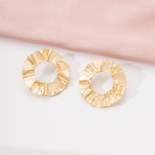 stud korean irregular gold color ring earrings for women simple fold round geometry earring femme party jewelry 2021, Golden;silver
stud korean irregular gold color ring earrings for women simple fold round geometry earring femme party jewelry 2021, Golden;silver