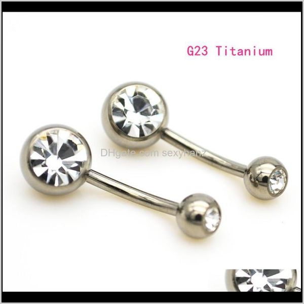 & bell button drop delivery 2021 g23 titanium belly bar navel rings curved 14g crystal double clear stone gem fashion body piercing jewelry, Silver
& bell button drop delivery 2021 g23 titanium belly bar navel rings curved 14g crystal double clear stone gem fashion body piercing jewelry, Silver