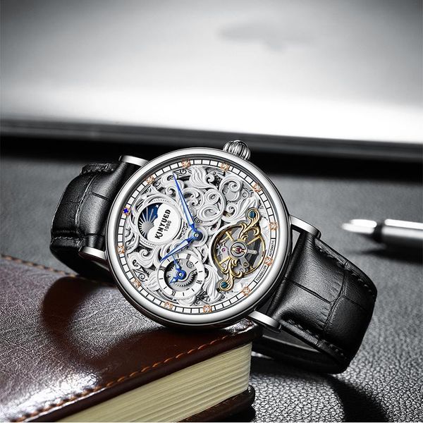 wristwatches mens watches brand mechanical watch for men luxury luminous skeleton dial waterproof wrist clock relogio masculino, Slivery;brown
wristwatches mens watches brand mechanical watch for men luxury luminous skeleton dial waterproof wrist clock relogio masculino, Slivery;brown