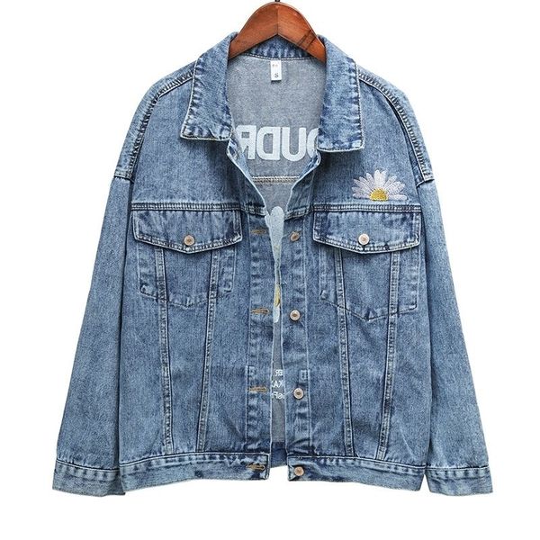 zqlz autumn denim jacket women new embroidery slingle breasted loose spring coat female black casual overcoat mujer 201015, Black;brown
zqlz autumn denim jacket women new embroidery slingle breasted loose spring coat female black casual overcoat mujer 201015, Black;brown
