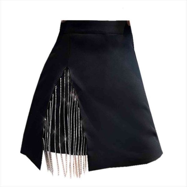 chic summer japanese women skirt bling diamond tassels irregular design ladys split woman a line shorts pants, Black
chic summer japanese women skirt bling diamond tassels irregular design ladys split woman a line shorts pants, Black