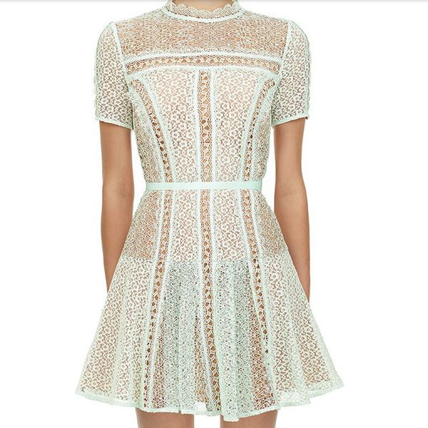 zawfl elegant o-neck short sleeve self portrait green hollow out lace dress runway summer 210525, Black;gray
zawfl elegant o-neck short sleeve self portrait green hollow out lace dress runway summer 210525, Black;gray