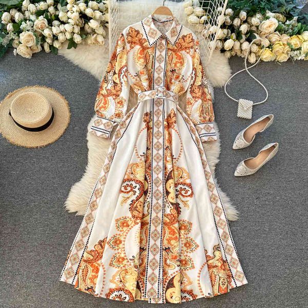 women court wind print maxi dress autumn retro turn-down collar button a-line dresses korean fashion bohemian long robe 210419, Black;gray
women court wind print maxi dress autumn retro turn-down collar button a-line dresses korean fashion bohemian long robe 210419, Black;gray