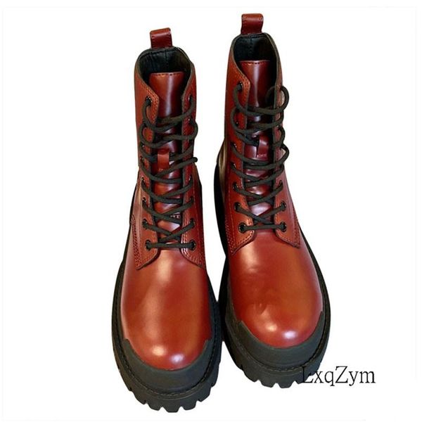 boots 2021 fashion women's natural leather knighr female round toe lace up punk platform flat shoes luxury design, Black
boots 2021 fashion women's natural leather knighr female round toe lace up punk platform flat shoes luxury design, Black