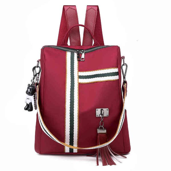 handbag double shoulder bag women's 2021 fashion versatile leisure korean travel backpack simple single multipurpose, Black;red
handbag double shoulder bag women's 2021 fashion versatile leisure korean travel backpack simple single multipurpose, Black;red