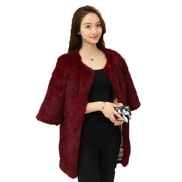 women's fur & faux coat 2021 autumn winter overcoat 3/4 sleeve female lady's imitation, Black
women's fur & faux coat 2021 autumn winter overcoat 3/4 sleeve female lady's imitation, Black
