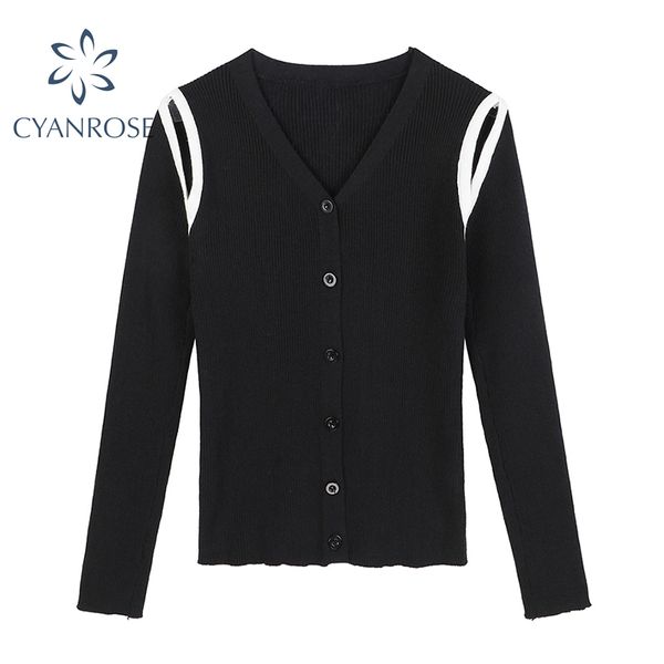 hollow out design knitted blouses women's cardigan long sleeve slim korean rib knitwear shirts female v neck 3 colors knit 210417, White
hollow out design knitted blouses women's cardigan long sleeve slim korean rib knitwear shirts female v neck 3 colors knit 210417, White