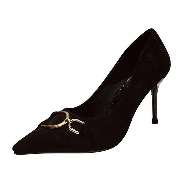 dress shoes pumps 6cm / 9cm women's 2021 spring korean style simple thin buckle black suede stiletto high heels
dress shoes pumps 6cm / 9cm women's 2021 spring korean style simple thin buckle black suede stiletto high heels