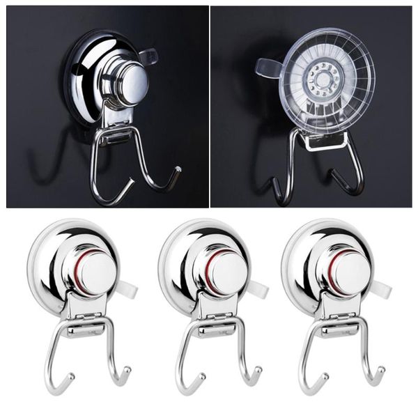 hooks & rails 3pcs seamless super strong double no-drilling suction cup robe hook vaccum system stainless steel for bathroom kitch
hooks & rails 3pcs seamless super strong double no-drilling suction cup robe hook vaccum system stainless steel for bathroom kitch
