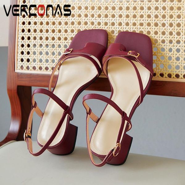 dress shoes verconas 2021 fashion woman pumps genuine leather summer brand design sandals square toe high heeled, Black
dress shoes verconas 2021 fashion woman pumps genuine leather summer brand design sandals square toe high heeled, Black