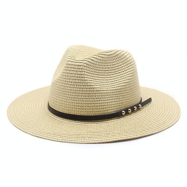 wide brim hats summer women's sun side female casual panama straw hat beach visor temperament classic flat vacation sunscreen, Blue;gray
wide brim hats summer women's sun side female casual panama straw hat beach visor temperament classic flat vacation sunscreen, Blue;gray