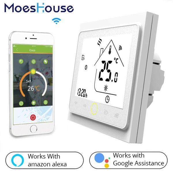 smart home control wifi thermostat temperature controller for water/electric floor heating water/gas boiler works with alexa google
smart home control wifi thermostat temperature controller for water/electric floor heating water/gas boiler works with alexa google