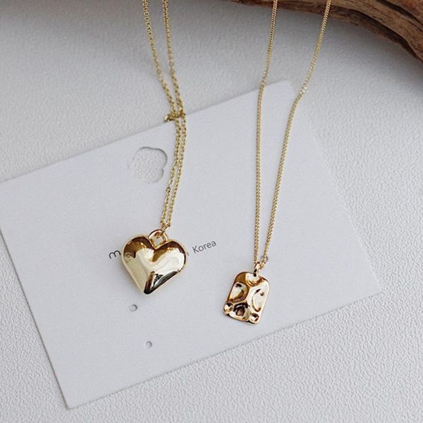 2pcs/set simple gold color metal chain geometric pendant square&heart choker necklace women chocker jewelry collar chokers, Golden;silver
2pcs/set simple gold color metal chain geometric pendant square&heart choker necklace women chocker jewelry collar chokers, Golden;silver