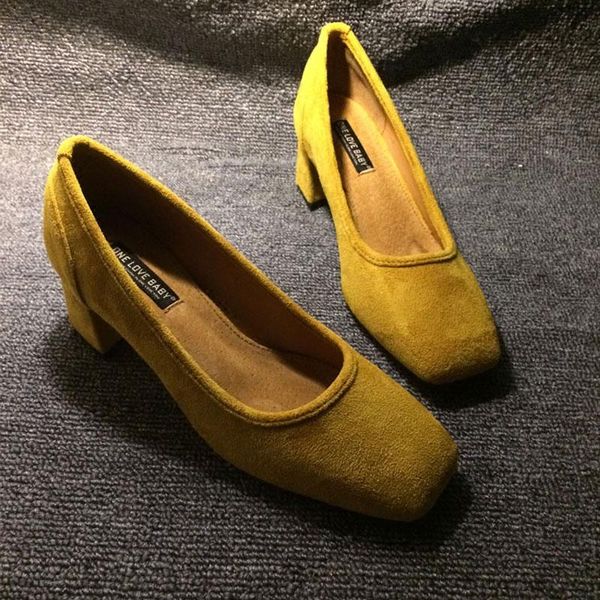 dress shoes korean design suede leather high heels woman square toe trend ginger pumps pig insole ladies daily size 40, Black
dress shoes korean design suede leather high heels woman square toe trend ginger pumps pig insole ladies daily size 40, Black