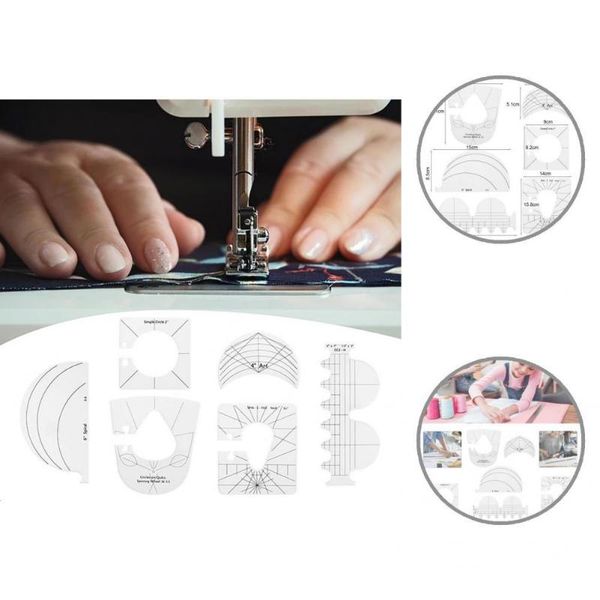 sewing notions & tools lightweight 6pcs/set useful handy ergonomic machine quilting ruler kit plastic convenient tool, Black
sewing notions & tools lightweight 6pcs/set useful handy ergonomic machine quilting ruler kit plastic convenient tool, Black