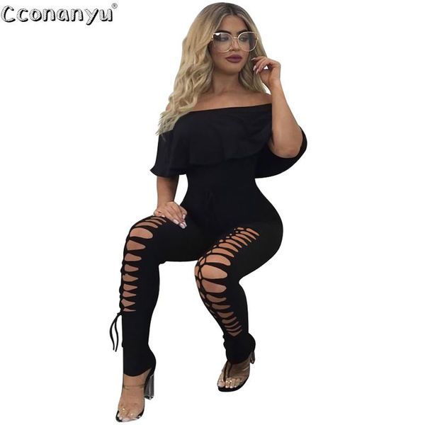 women's jumpsuits & rompers women hollow out jumpsuit 2021 womens slash neck body short sleeve ruffles overalls, Black;white
women's jumpsuits & rompers women hollow out jumpsuit 2021 womens slash neck body short sleeve ruffles overalls, Black;white