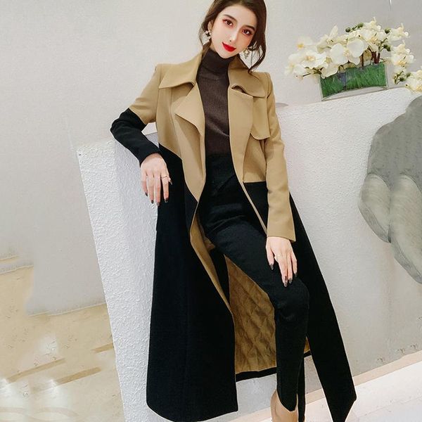 women's wool & blends winter long coat outerwear 2021 ladies trench korean cashmere female loose warm clothes windbreaker jackets, Black
women's wool & blends winter long coat outerwear 2021 ladies trench korean cashmere female loose warm clothes windbreaker jackets, Black