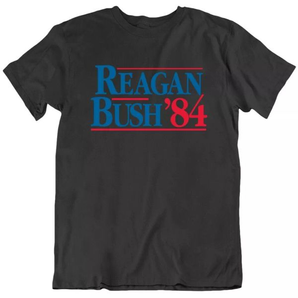 reagan bush 84 usa president vote election sign t shirt, White;black
reagan bush 84 usa president vote election sign t shirt, White;black