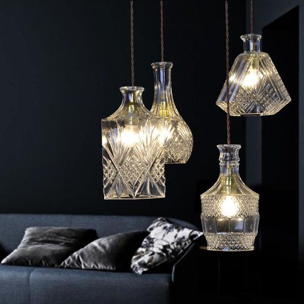 modern glass wine bottles pendant lamp for home decoration hanging living room bedroom lighting lights lamps
modern glass wine bottles pendant lamp for home decoration hanging living room bedroom lighting lights lamps