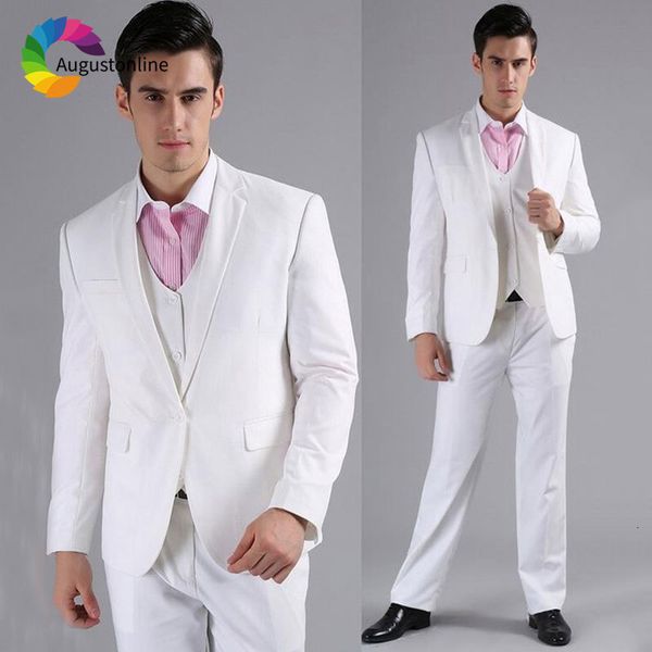 men's suits & blazers custom made white men wedding for man suit 3piece jacket pants vest slim fit groom tuxedo terno masculino 9p, White;black
men's suits & blazers custom made white men wedding for man suit 3piece jacket pants vest slim fit groom tuxedo terno masculino 9p, White;black
