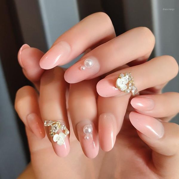 24pcs/box ten miles peach blossom pink mid-length nail tips pearl decorative girl bride pos wearable fake nails with glue1, Red;gold
24pcs/box ten miles peach blossom pink mid-length nail tips pearl decorative girl bride pos wearable fake nails with glue1, Red;gold