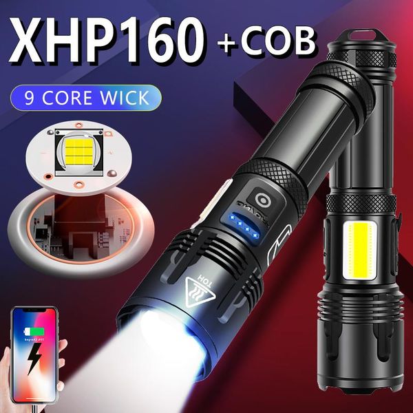 flashlights torches powerful xhp160 9 core led with cob work light 5000mah usb rechargeable 5modes zoom torch tactial 18650
flashlights torches powerful xhp160 9 core led with cob work light 5000mah usb rechargeable 5modes zoom torch tactial 18650