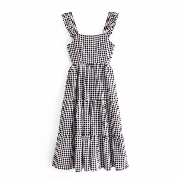 casual dresses women square collar sling 2021 summer fashion ladies college style female plaid a-line pfbn, Black;gray
casual dresses women square collar sling 2021 summer fashion ladies college style female plaid a-line pfbn, Black;gray