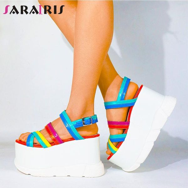 fashion female summer sandals for women 2021 platform wedges high heels colorful street gothic woman's shoe dress shoes, Black
fashion female summer sandals for women 2021 platform wedges high heels colorful street gothic woman's shoe dress shoes, Black