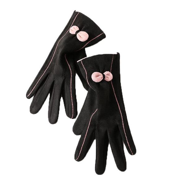 five fingers gloves women autumn winter bow embroidery touch screen driving mitten velvet cashmere full finger warm sport cycling glove f14, Blue;gray
five fingers gloves women autumn winter bow embroidery touch screen driving mitten velvet cashmere full finger warm sport cycling glove f14, Blue;gray