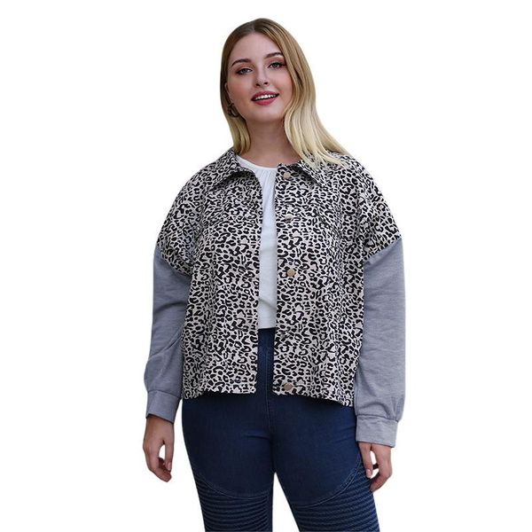 women's jackets whzhm plus size 3xl 4xl coats women loose party turn-down collar single breasted leopard printed femme, Black;brown
women's jackets whzhm plus size 3xl 4xl coats women loose party turn-down collar single breasted leopard printed femme, Black;brown