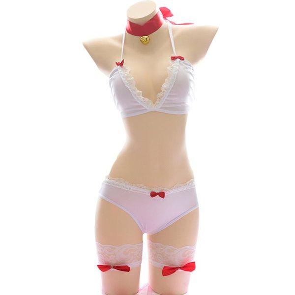 bras sets bow bikini lingerie lolita anime bell collar cosplay costumes japanese girls underwear bra and panty set erotic sleepwear, Red;black
bras sets bow bikini lingerie lolita anime bell collar cosplay costumes japanese girls underwear bra and panty set erotic sleepwear, Red;black