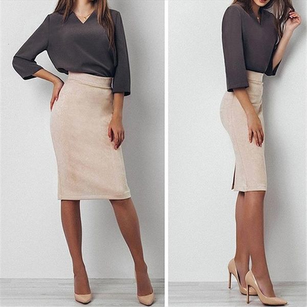 beige color suede women skirts midi pencil fashion elastic high waist office lady bodycon saias, Black
beige color suede women skirts midi pencil fashion elastic high waist office lady bodycon saias, Black