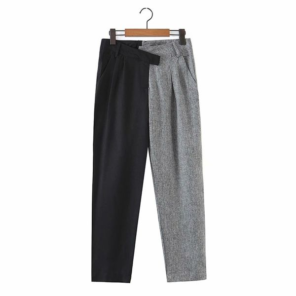 women chic fashion elegant splicing side pockets check pants vintage office ladies low waist zipper cropped 210531, Black;white
women chic fashion elegant splicing side pockets check pants vintage office ladies low waist zipper cropped 210531, Black;white