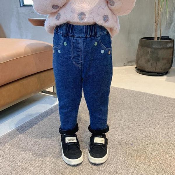winter children's jeans embroidery floral plus velvet thickening denim pants leisure cotton girls cowboy, Blue
winter children's jeans embroidery floral plus velvet thickening denim pants leisure cotton girls cowboy, Blue