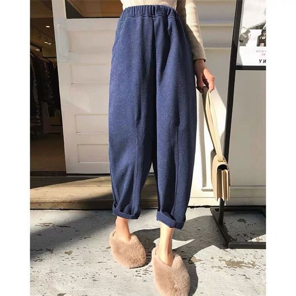 capris autumn korea women's fashions elastic waists loose plus casual wool size hare v134 pants, Black;white
capris autumn korea women's fashions elastic waists loose plus casual wool size hare v134 pants, Black;white