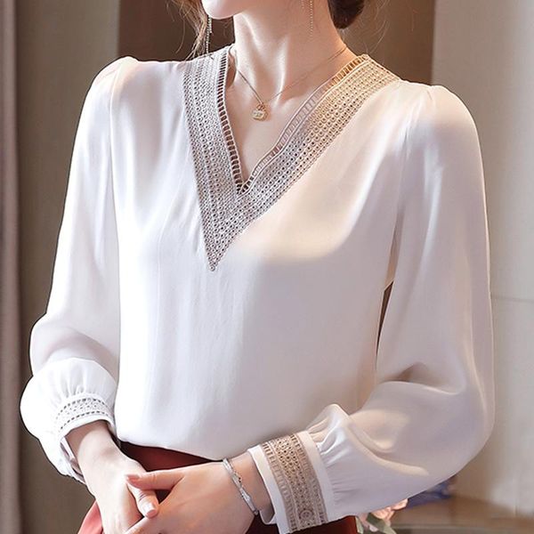 blouse women blusas mujer de moda 2021 long sleeve white blouses shirts v-neck chiffon shirt blusa d435 women's &
blouse women blusas mujer de moda 2021 long sleeve white blouses shirts v-neck chiffon shirt blusa d435 women's &